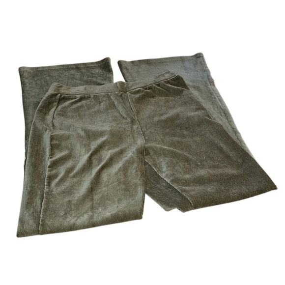 Arizona Jean Co lightweight corduroy flared pants Olive Green  Flared Wide Leg L - Picture 1 of 5